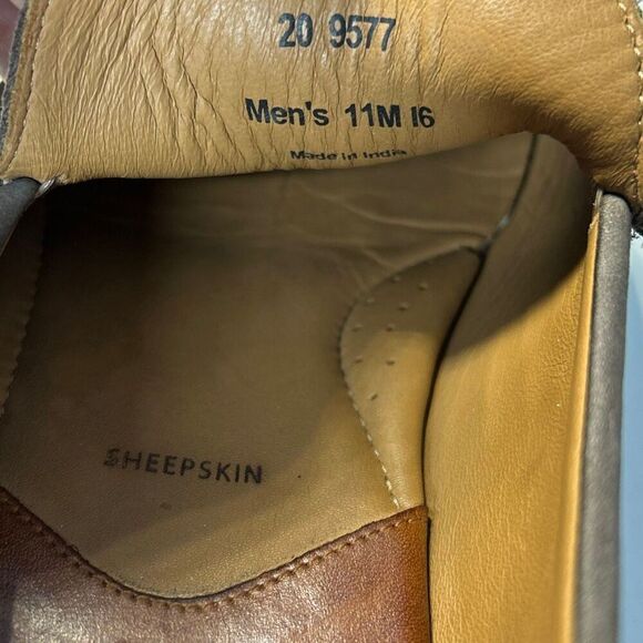 Johnston & Murphy Men’s Sheepskin Baldwin Penny Loafer Sz 11 Cognac